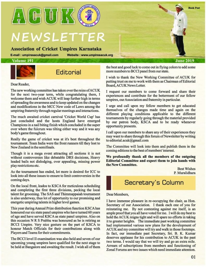 News Letter - June 2019