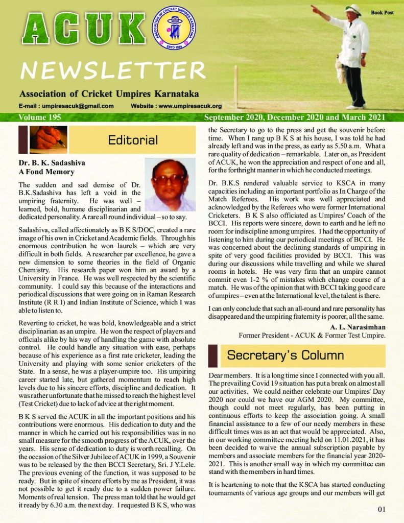 NewsLetter-Sep & Dec 2020 - Mar 2021