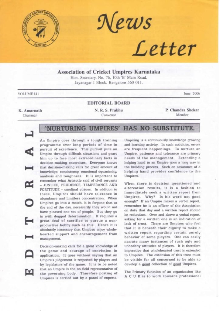 News Letter - June 2006