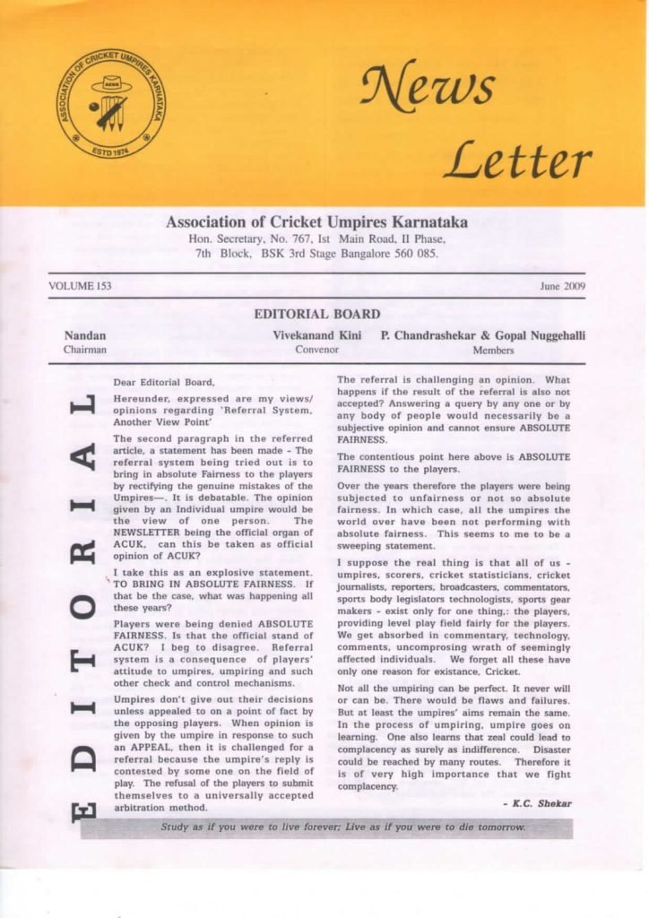 News Letter - June 2009