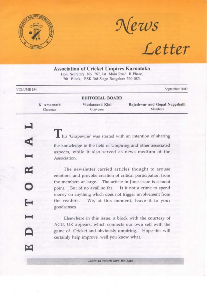 News Letter - Sep 2009