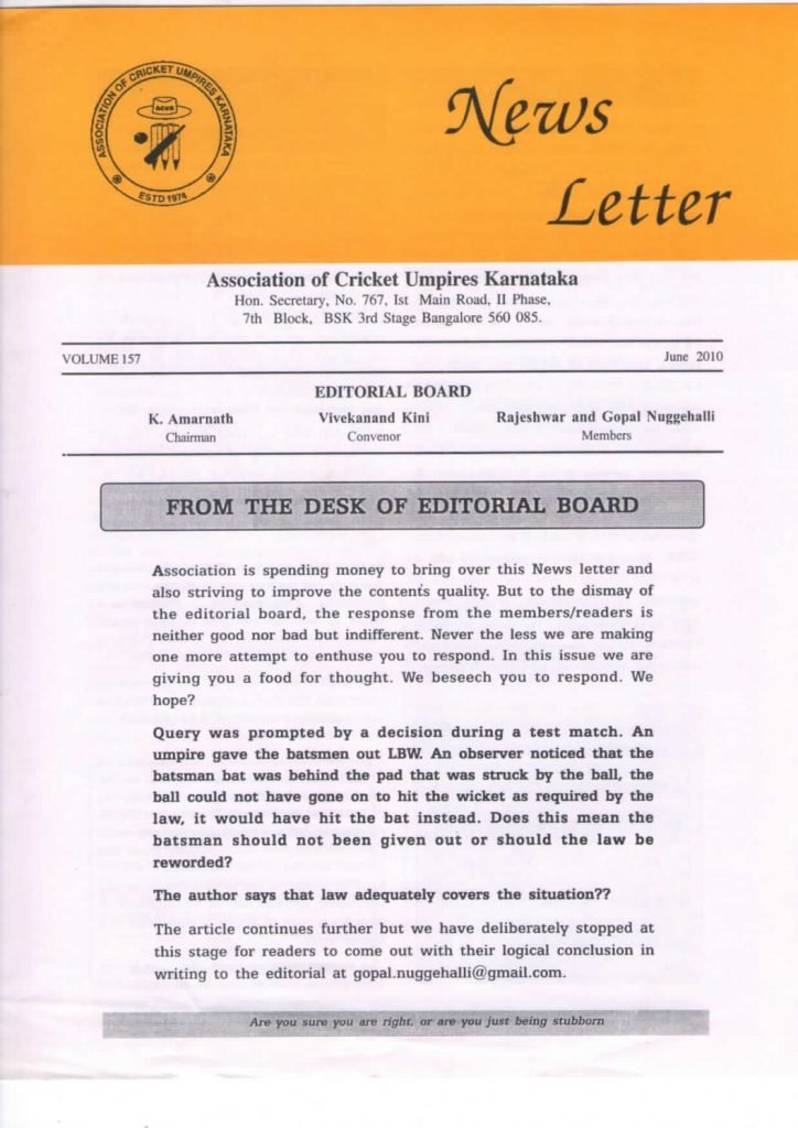 News Letter - June 2010