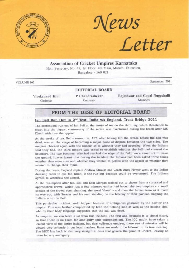 News Letter - Sep 2011