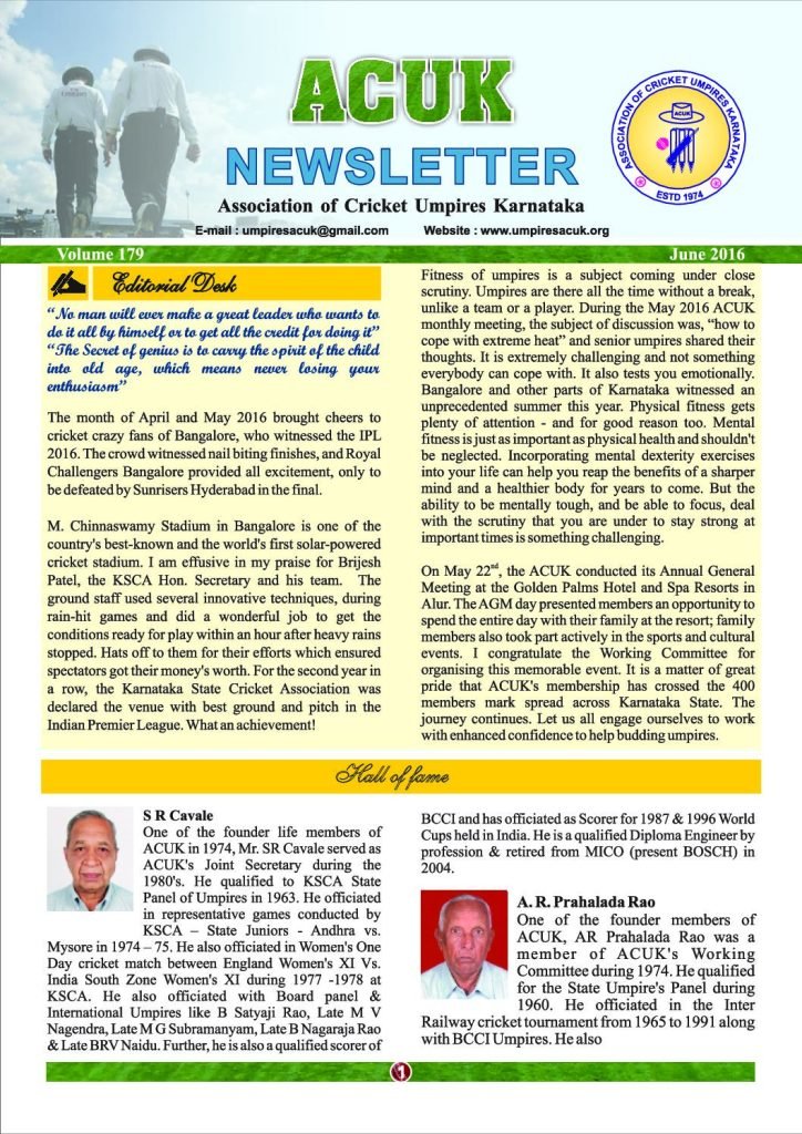 News Letter - June 2016